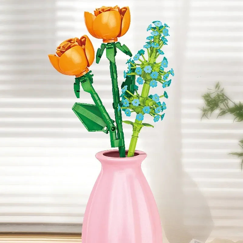 24 Days Flower Bouquet Building Blocks