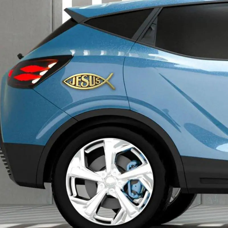 Jesus Fish Car Decal Jesus Fish Emblem
