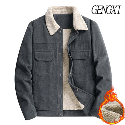 L-8XL Plus Size Winter Men's Corduroy coat