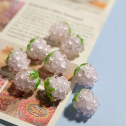 Glass Beads, Fruits, Raspberries,