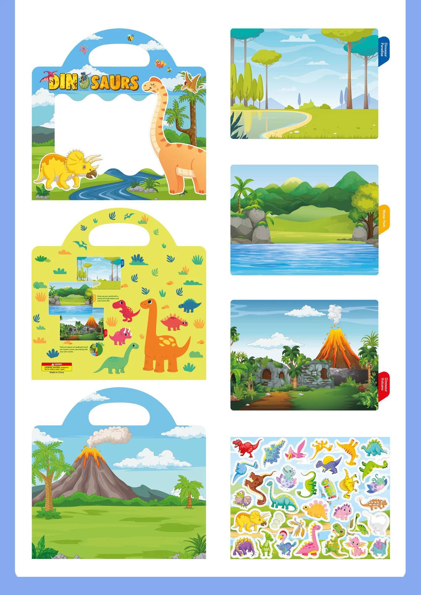 New Children Reusable Scene Cute Stickers