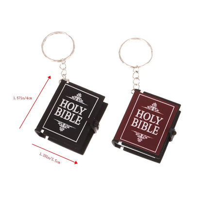 Mini Bible Keychain Book Pendant