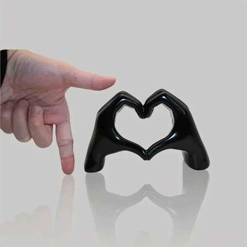 Creative Heart Hand Statue Resin