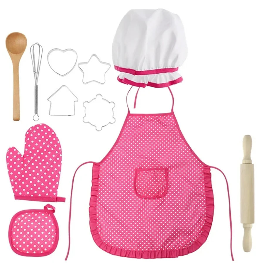 11PCS Kids Cooking Baking Set Chef Set