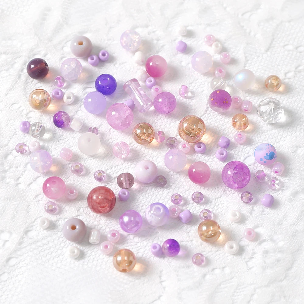 3-12mm 30g/bag Multicolor Mixed Glass Beads