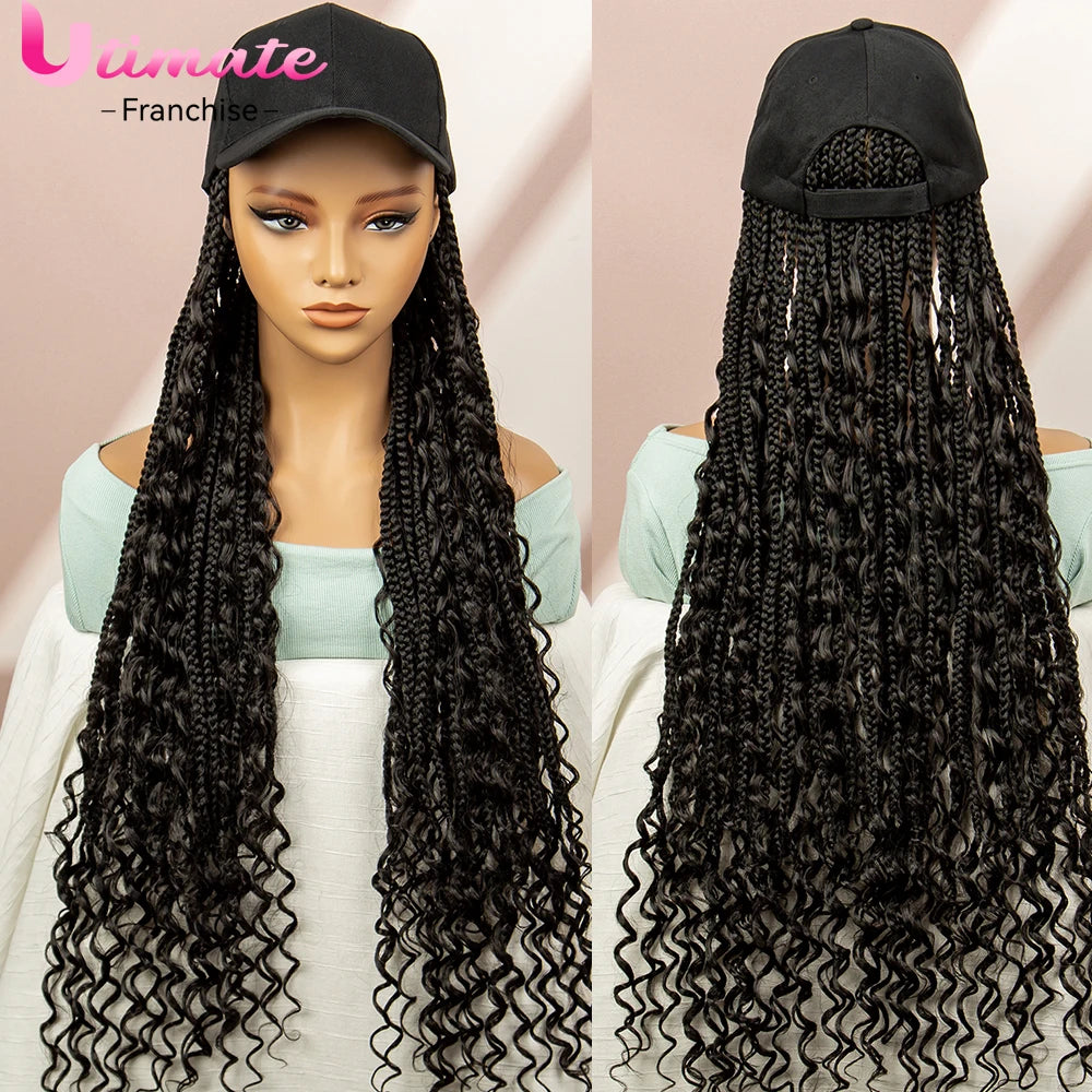 Synthetic Baseball Cap Wig