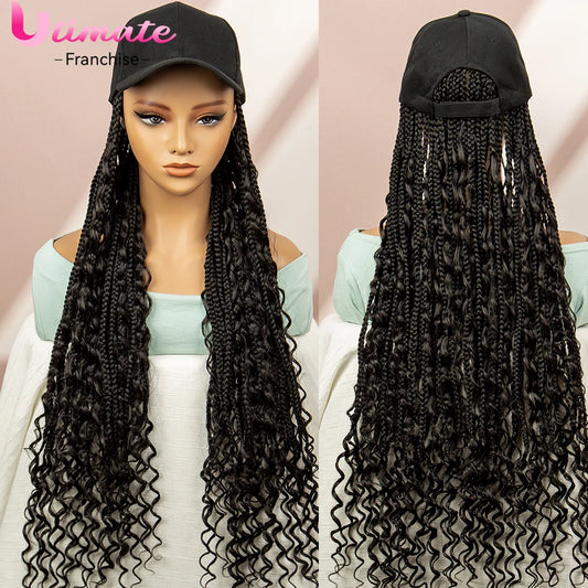 Synthetic Baseball Cap Wig