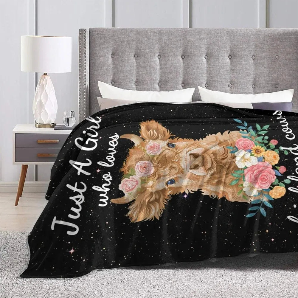 Highland cow blanket