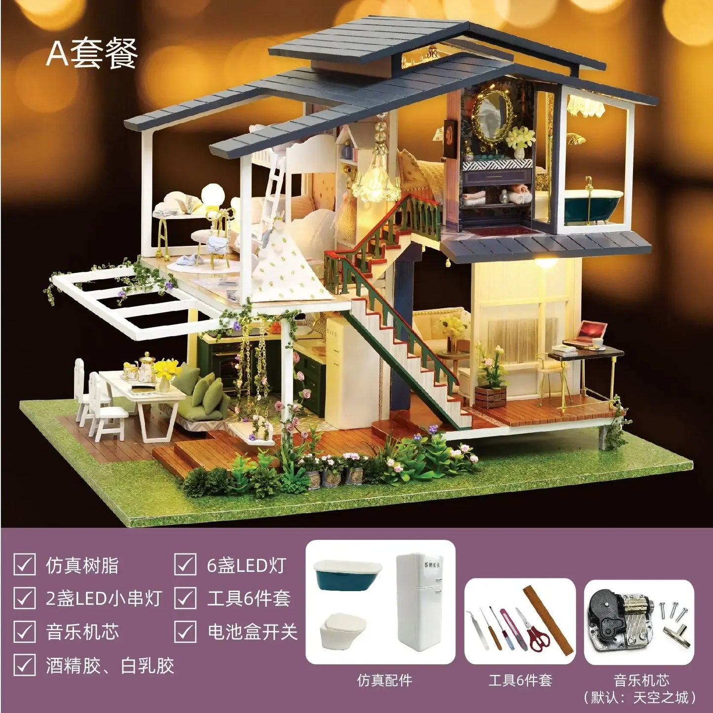 Miniature House Ornaments