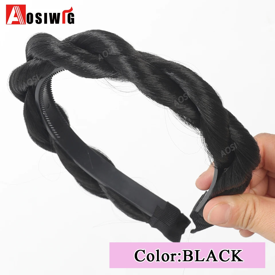 Synthetic Fishbone Braided Headband
