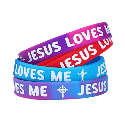 Rainbow Religious Silicone Bracelet