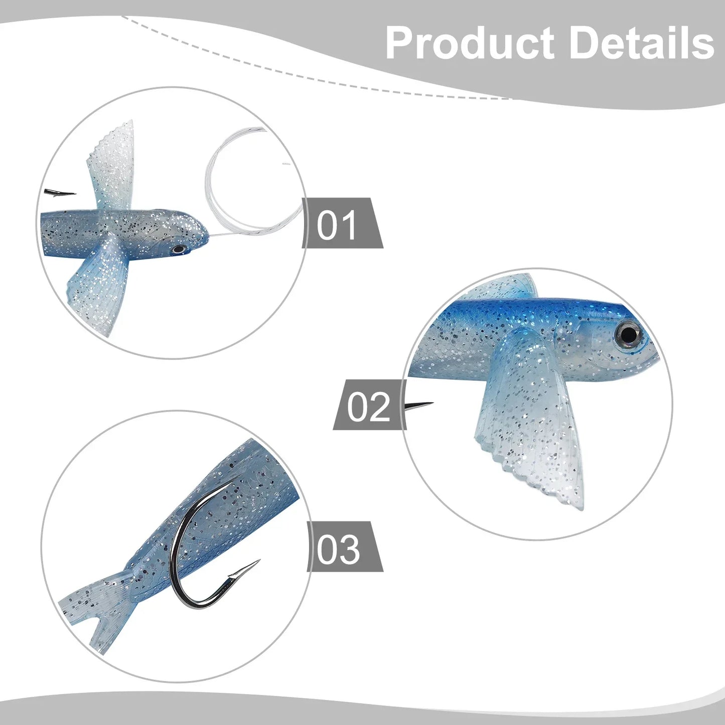 Soft Tuna Lure Flying Fish Artificial Bait