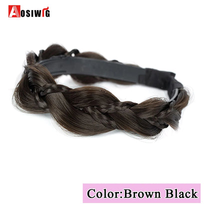 Synthetic Fishbone Braided Headband