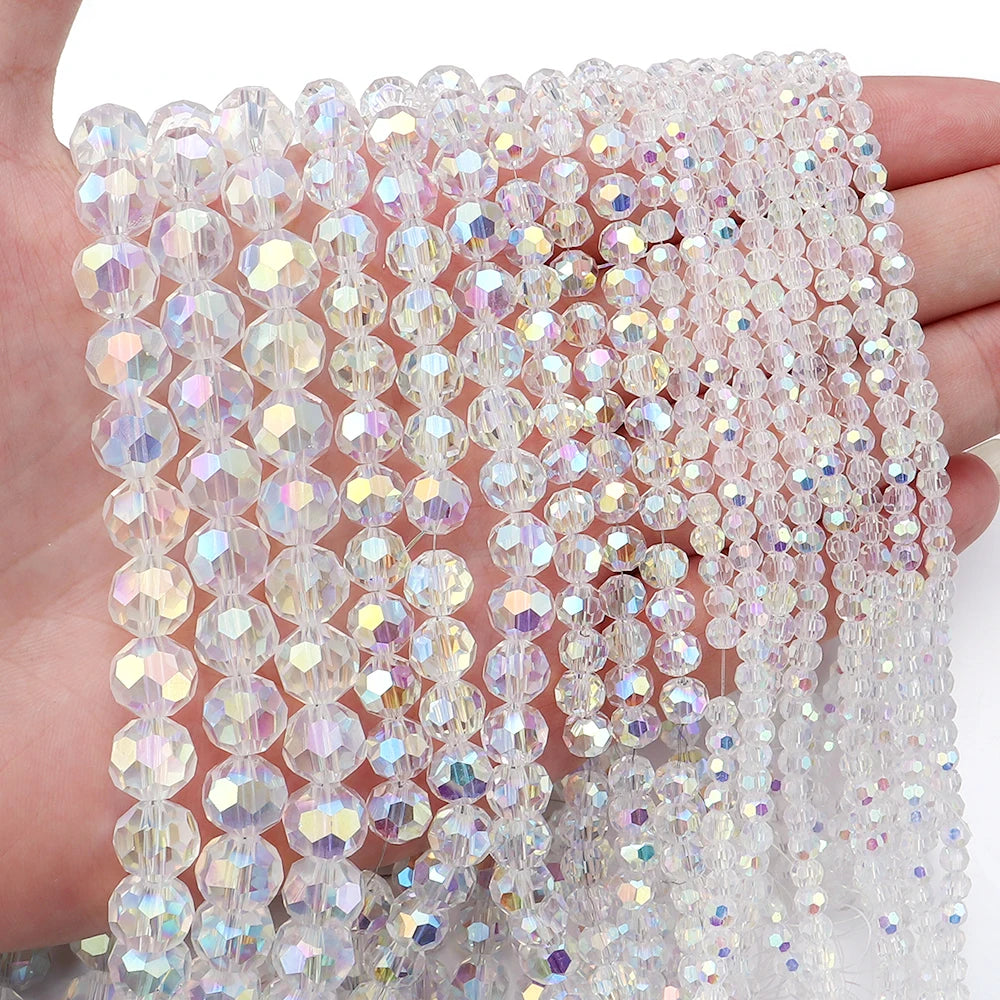 4/6/8/10mm AB Color Crystal Round Glass beads