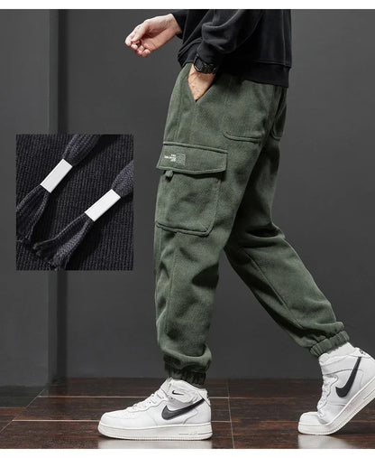 Winter Fleece Men Casual Pants