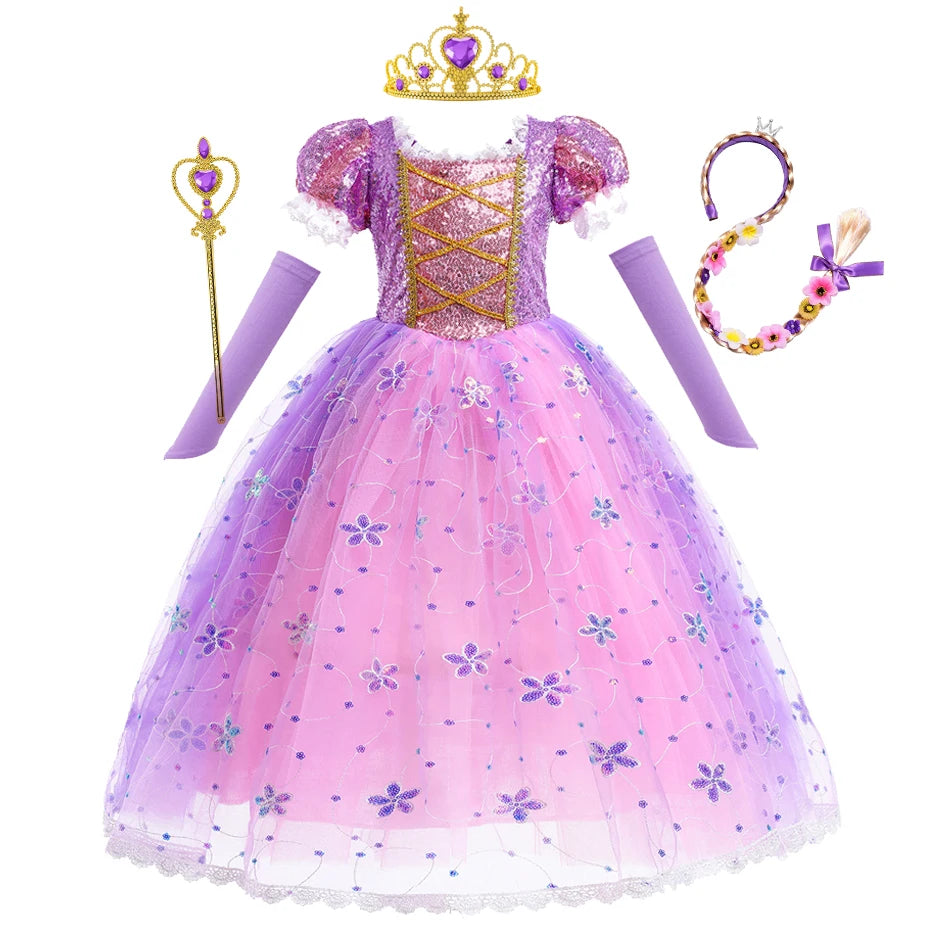 Disney Princess Rapunzel Girl Dress