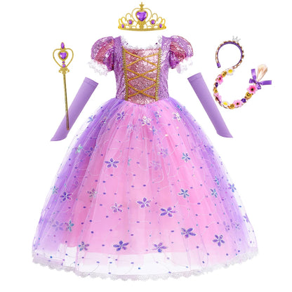 Disney Princess Rapunzel Girl Dress