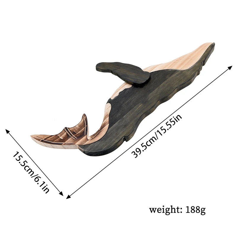 Fish Wood Decoration Wooden Whale