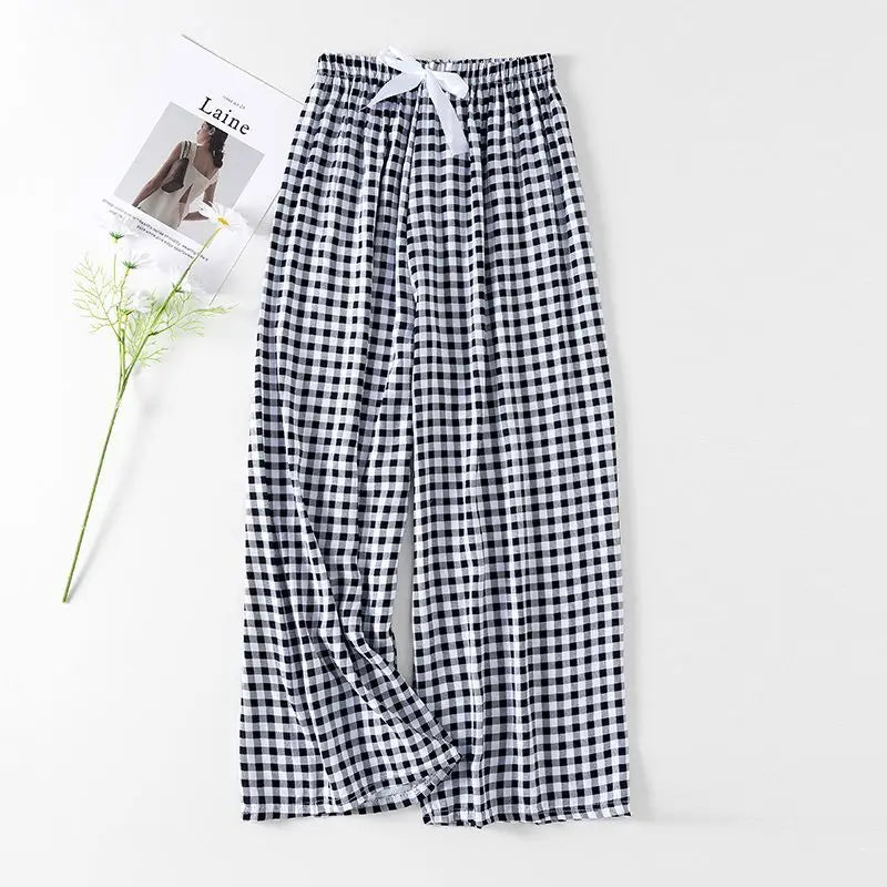 Flower Pajama Pants Summer Women's Loose