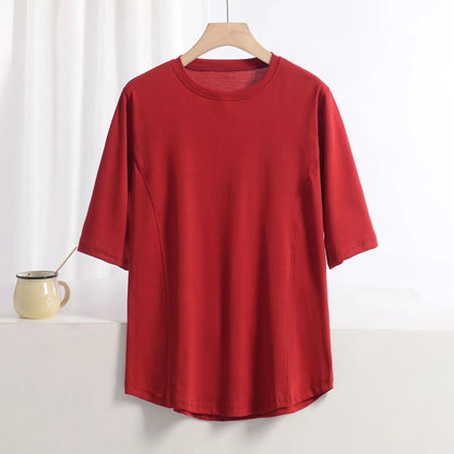 XL to 8XL plus size O-Neck Tshirts Women's basic