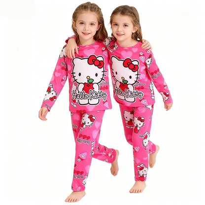 Girls Pajamas Sets Sleepwear Hello Kitty