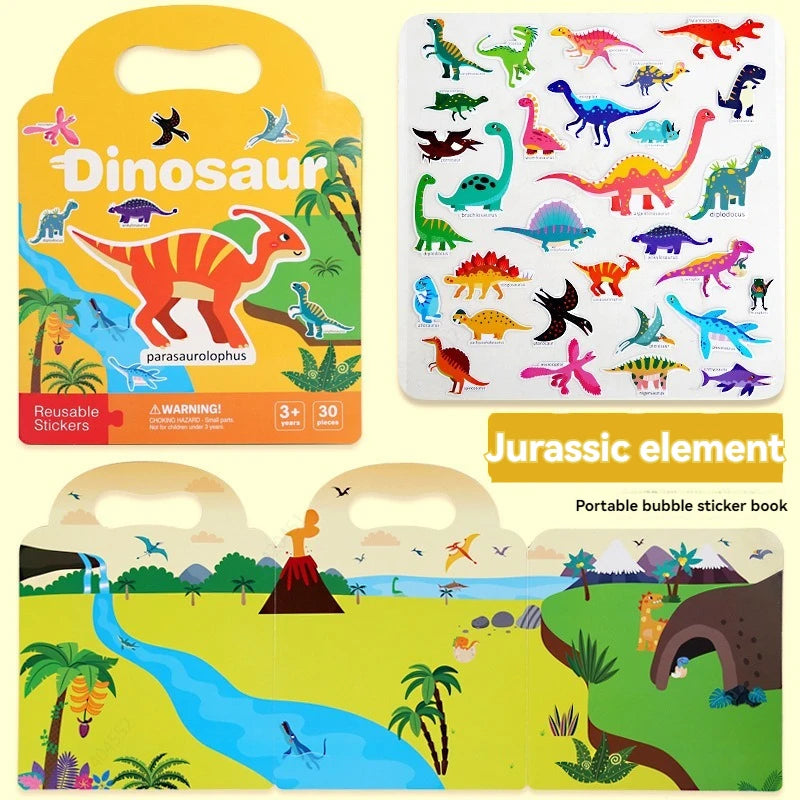 Reusable Sticker Book for Kids Vehicles Truck Stickers