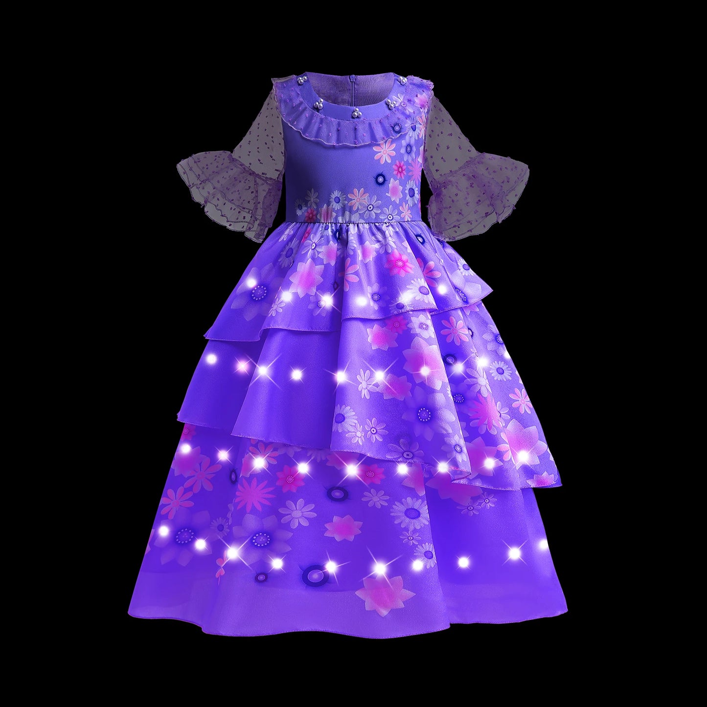Girl Princess Dress with LED Light
