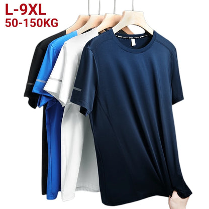 9xl Large Plus Size Quick Dry Short Sleeve T Shirt