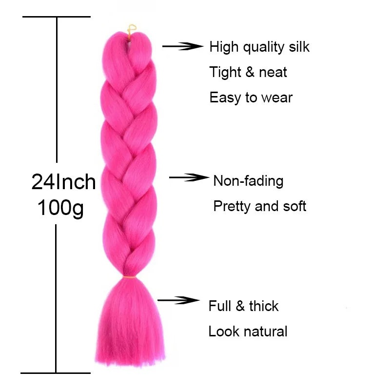24Inch Synthetic Braiding Hair Extens