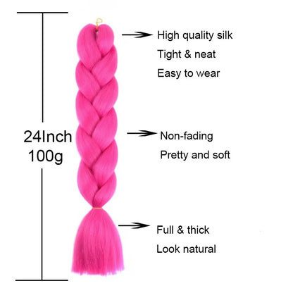 24Inch Synthetic Braiding Hair Extens