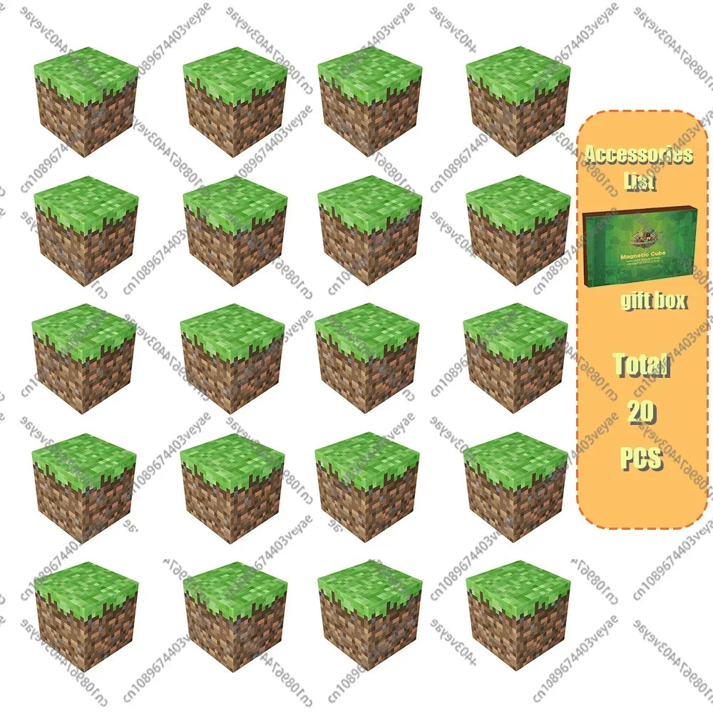 Minecraft Magnetic Building Blocks Mine World Magnet