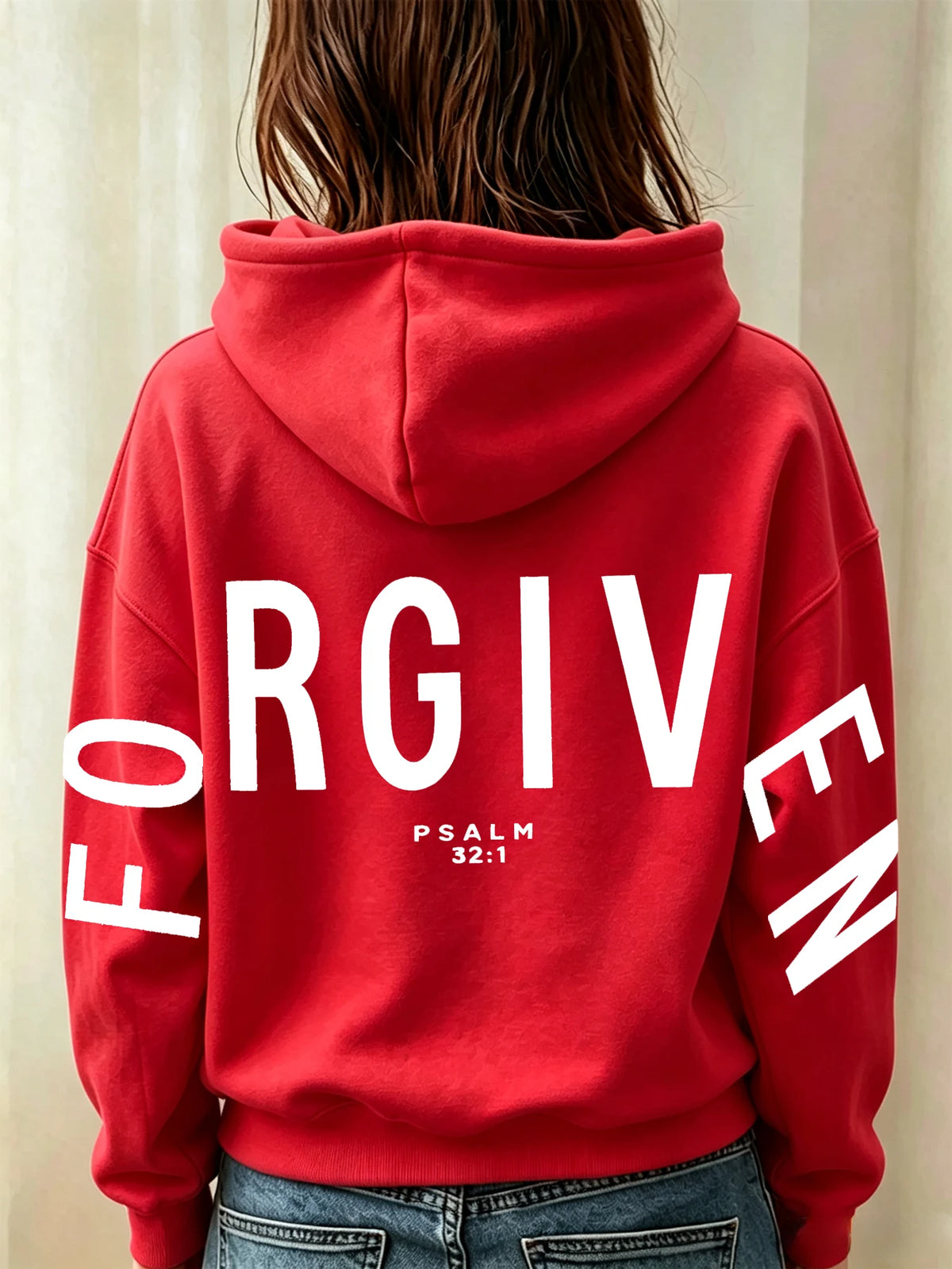 Women Oversized FORGIVEN Letter Print