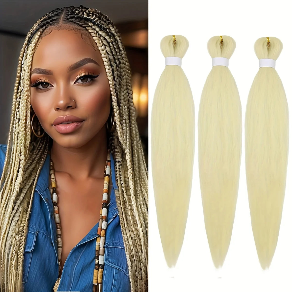 Braiding Hair 3Pcs Natural Black Braiding Hair