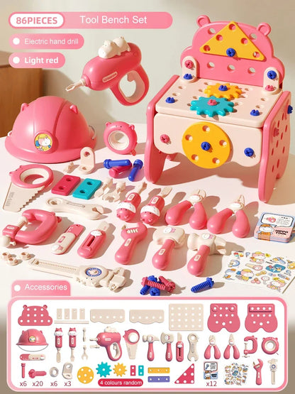 Children's Tool Set with Electric Toy Drill