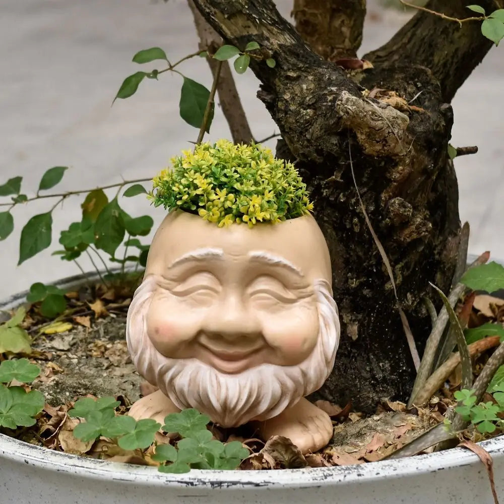 Muggle Face Flower Pot Resin