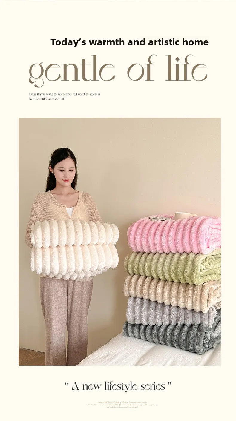 Flannel thick blanlet