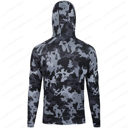 Fishing Shirts Men Long Sleeve Hooded Fishing Wear