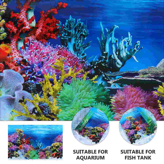 3D Landscape Double Sided Fish Tank Background