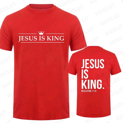Jesus Is King Print T Shirt