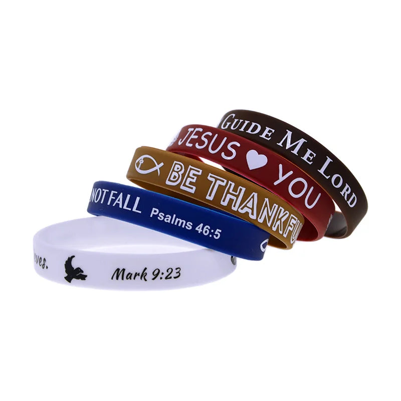 50 Pcs Jesus Silicone Bracelet