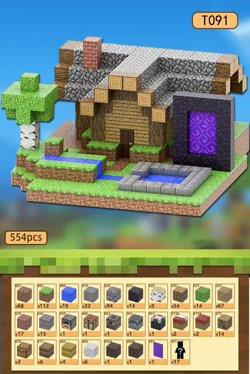 Minecraft Magnetic Building Blocks Mine World Magnet