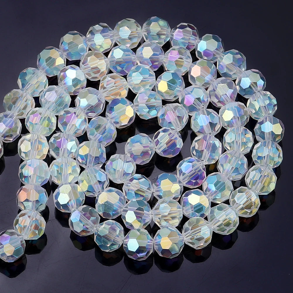 4/6/8/10mm AB Color Crystal Round Glass beads