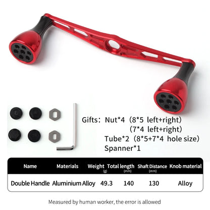 Ruke New Fishing Reel Handle Aluminium Alloy Length 140mm hole