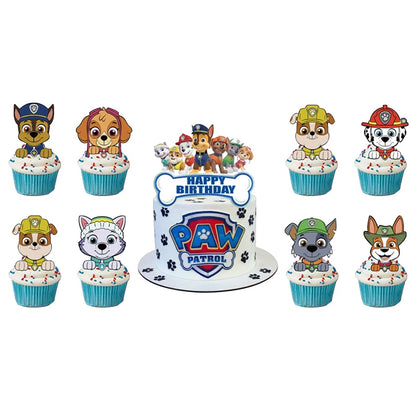 16pcs PAW Patrol Chase Cake Topper