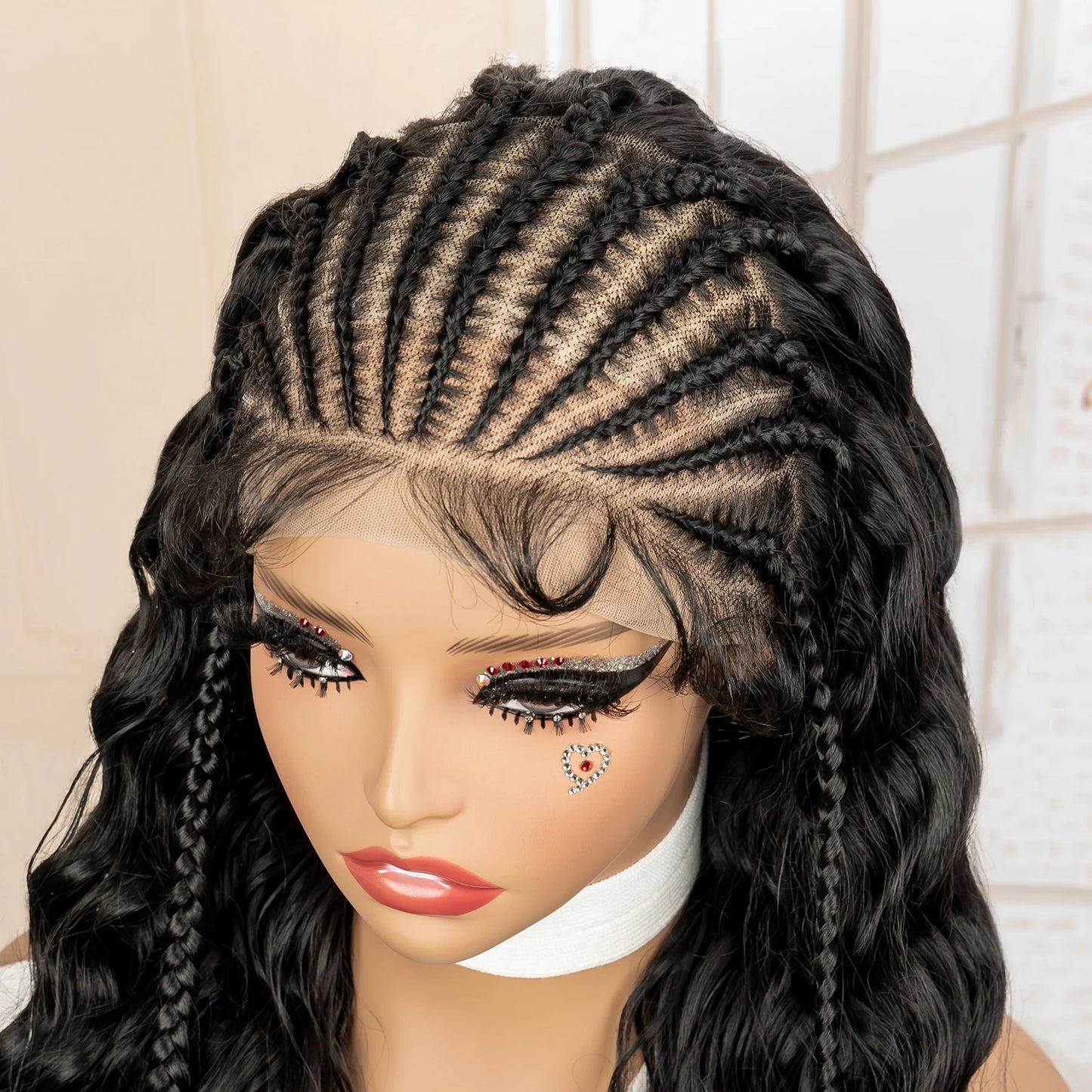 Synthetic Black Hair Wig with Braids