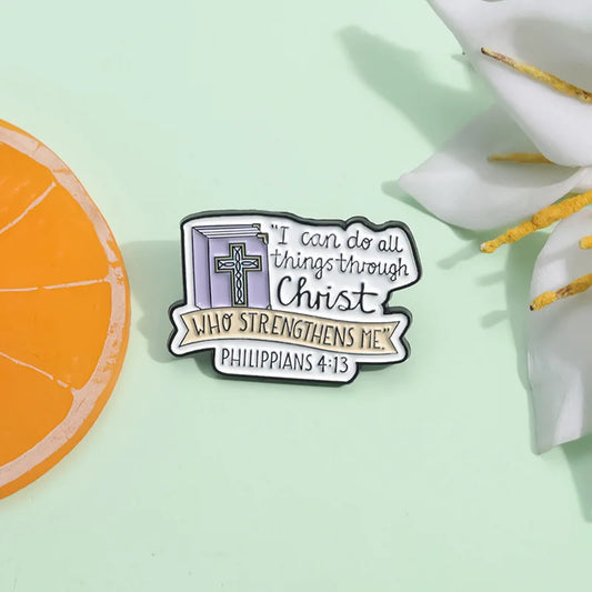 I Can Do All Things Through Christ Enamel Pin
