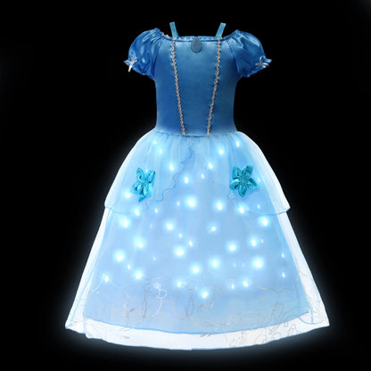 Girl Princess Dress with LED Light