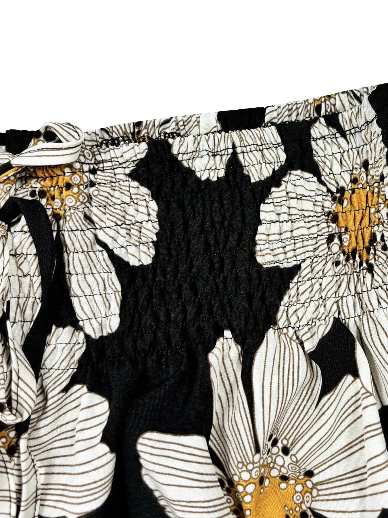 【Plus Size】 Floral Print Tie Waist Pants,