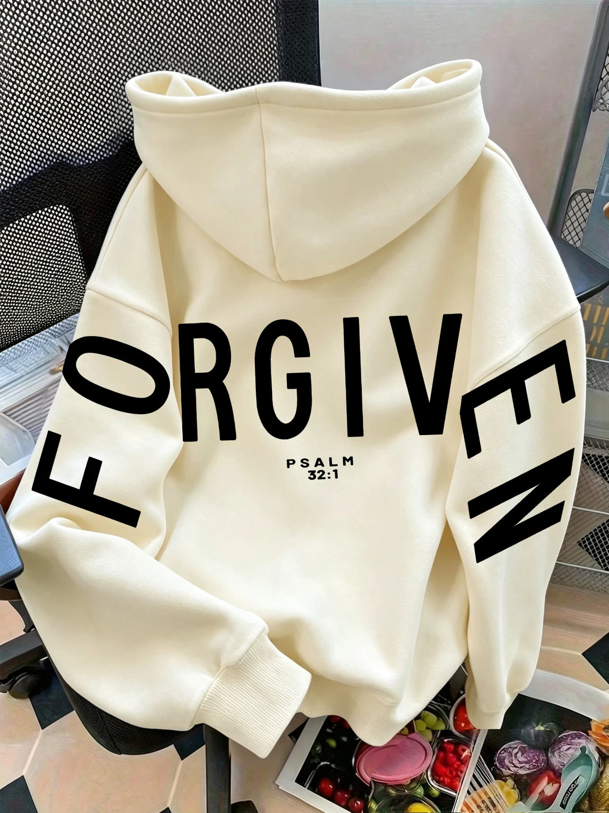 Women Oversized FORGIVEN Letter Print