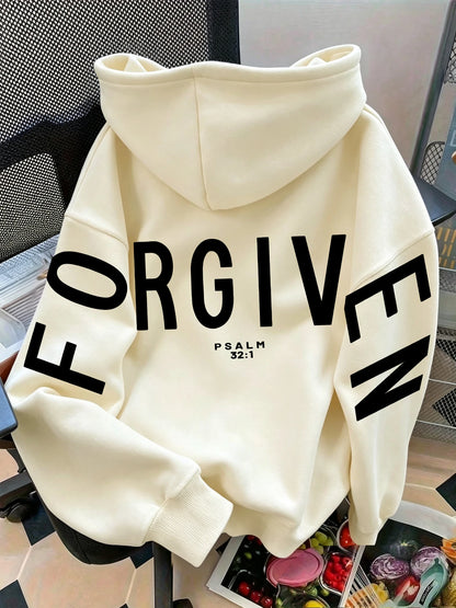 Women Oversized FORGIVEN Letter Print